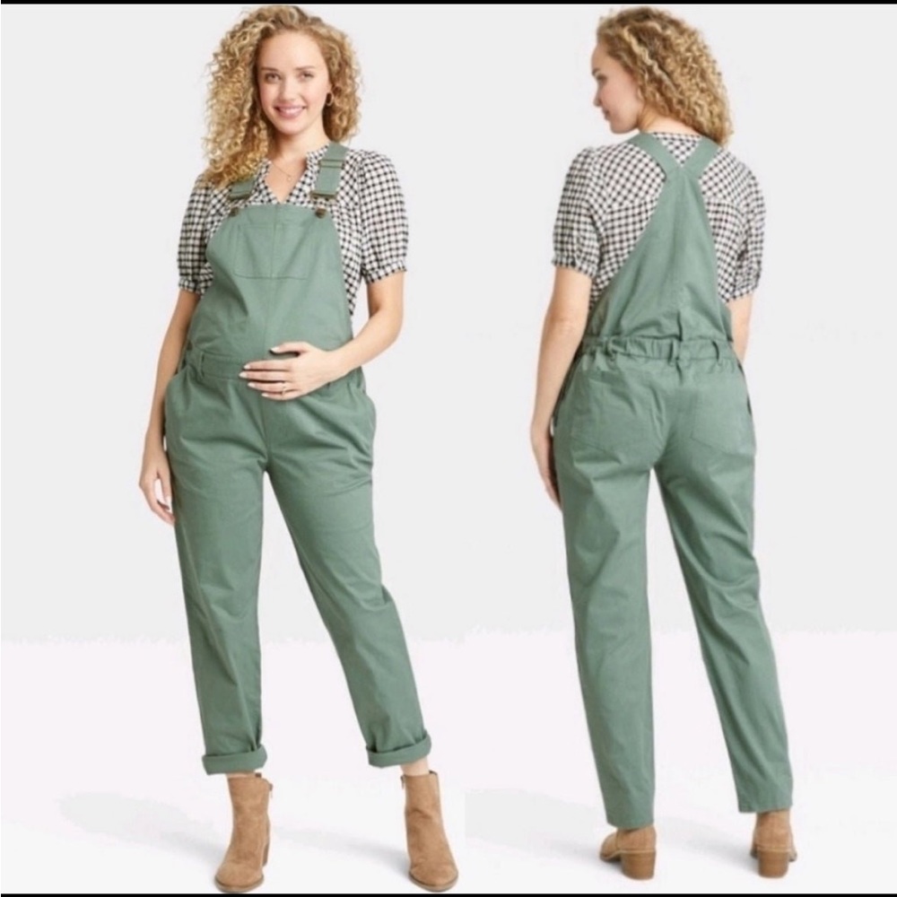 HATCH Green Maternity Overalls Size M